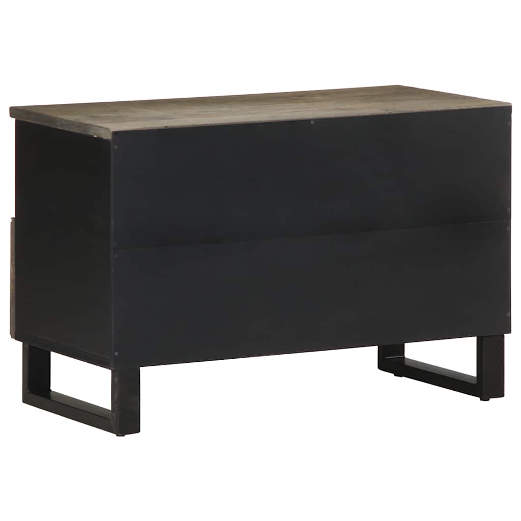 tv-bord 70x33x46 cm massivt mangotræ sort