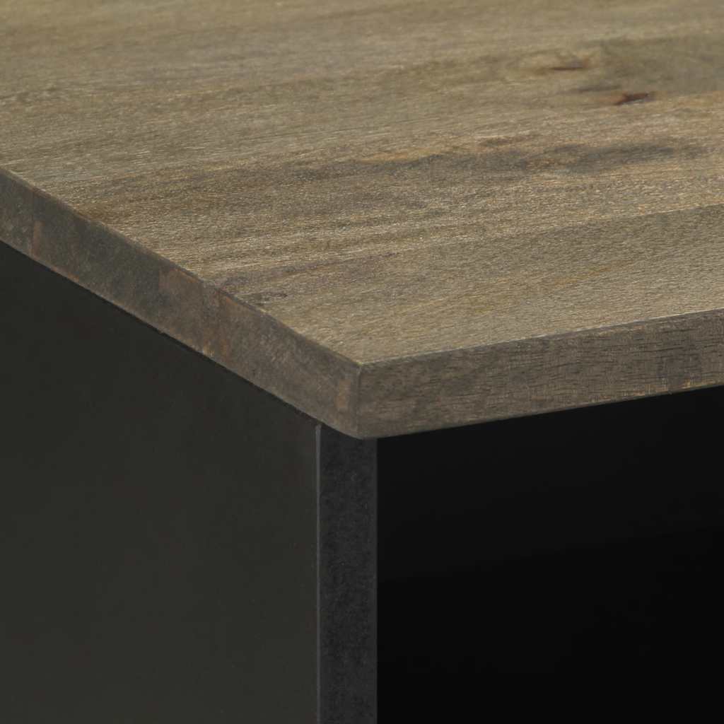 tv-bord 70x33x46 cm massivt mangotræ sort