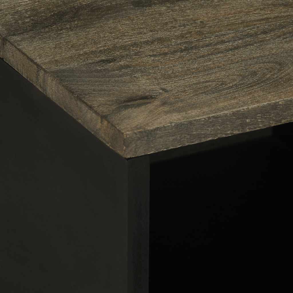 sofabord 80x50x40 cm massivt mangotræ sort