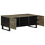 sofabord 100x54x40 cm massivt mangotræ sort