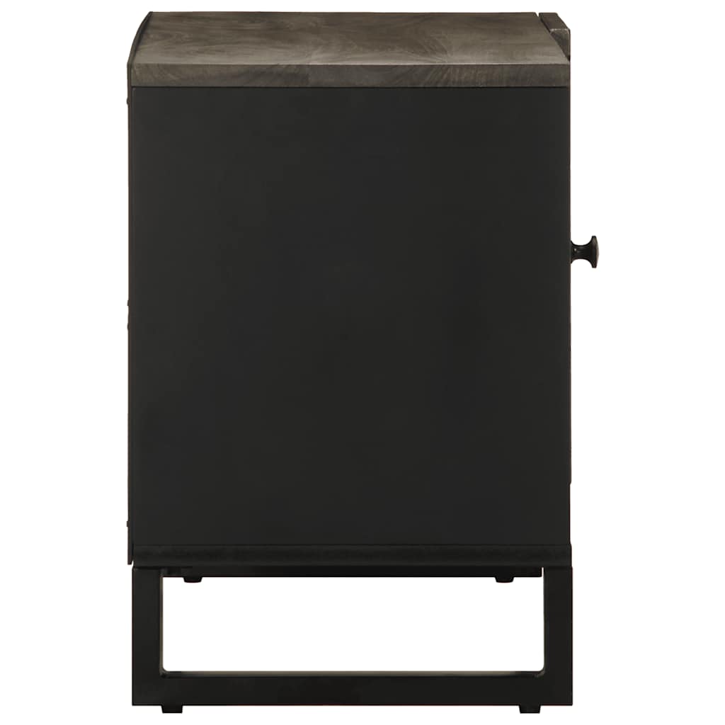 tv-bord 80x33x46 cm massivt mangotræ sort