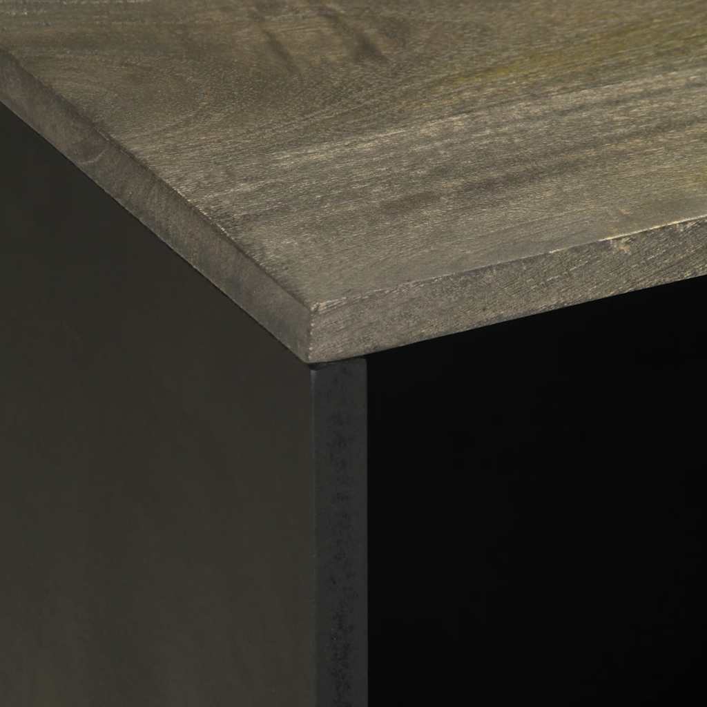 tv-bord 80x33x46 cm massivt mangotræ sort