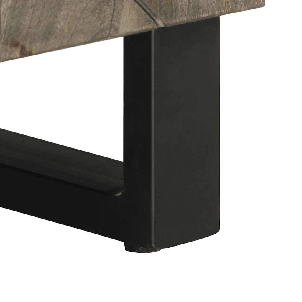 tv-bord 80x33x46 cm massivt mangotræ sort