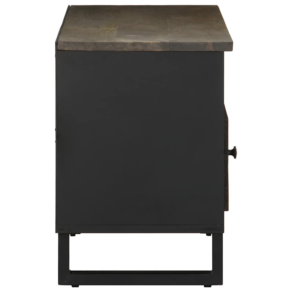 tv-bord 100x33x46 cm massivt mangotræ sort