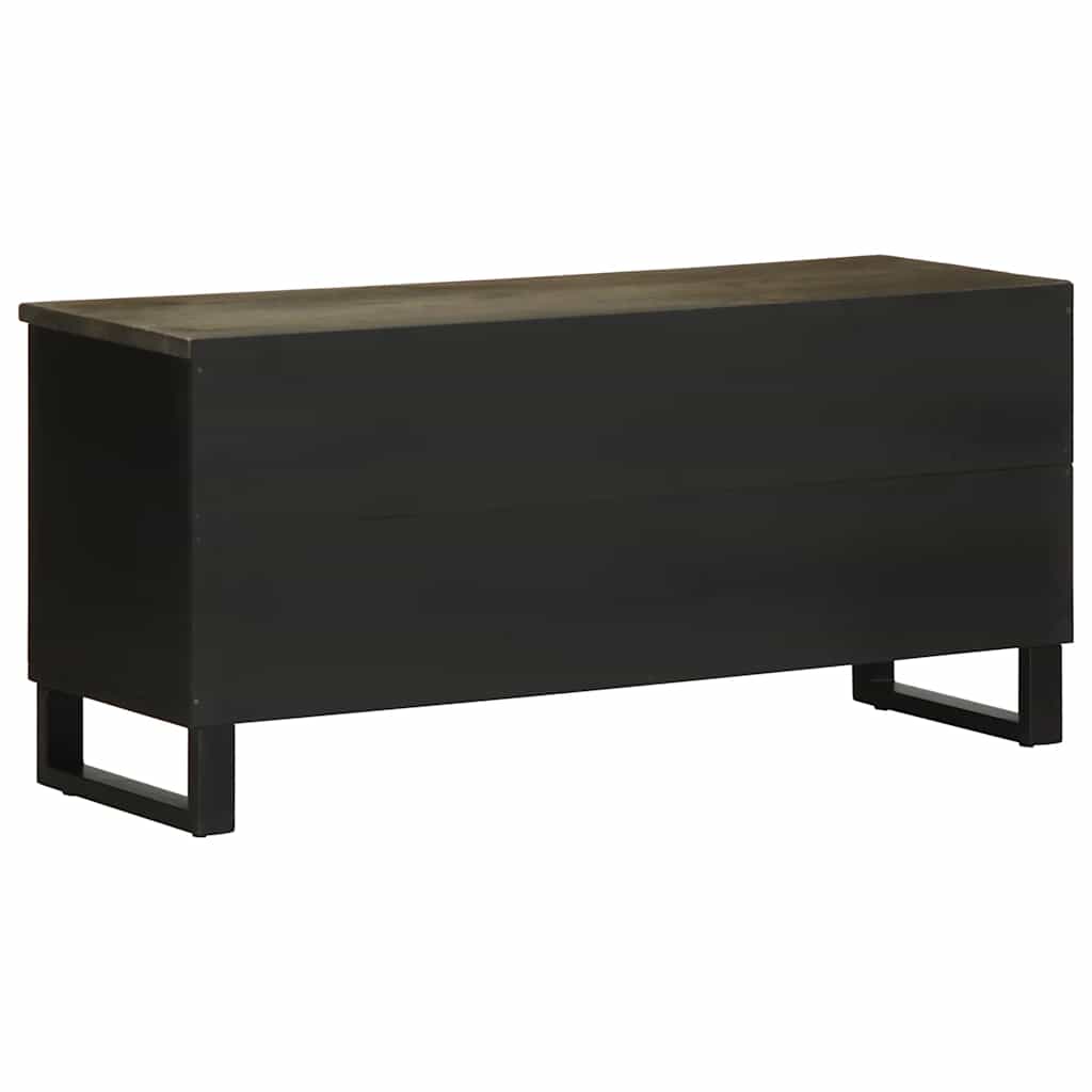 tv-bord 100x33x46 cm massivt mangotræ sort