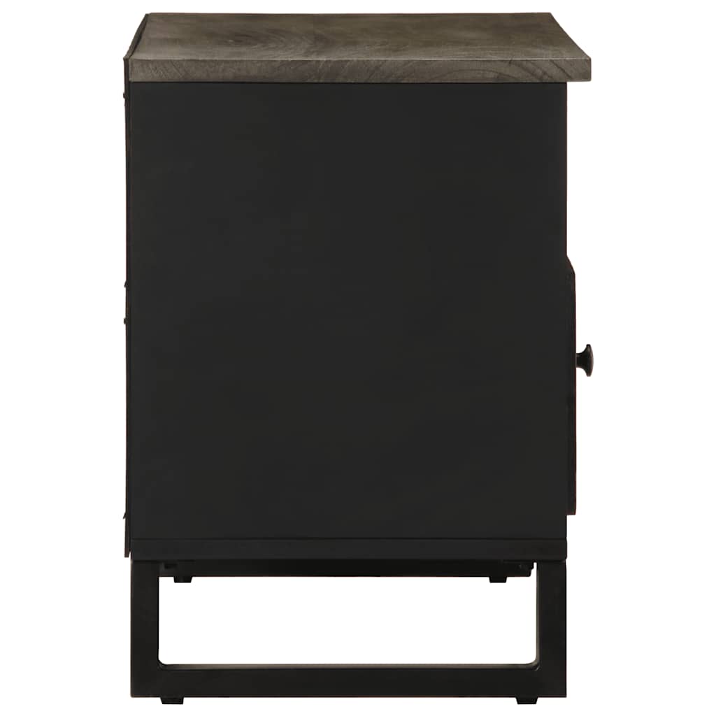 tv-bord 80x33x46 cm massivt mangotræ sort
