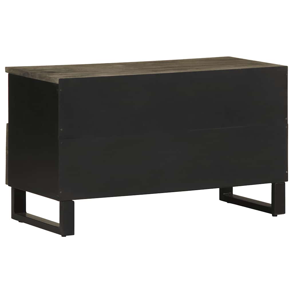 tv-bord 80x33x46 cm massivt mangotræ sort