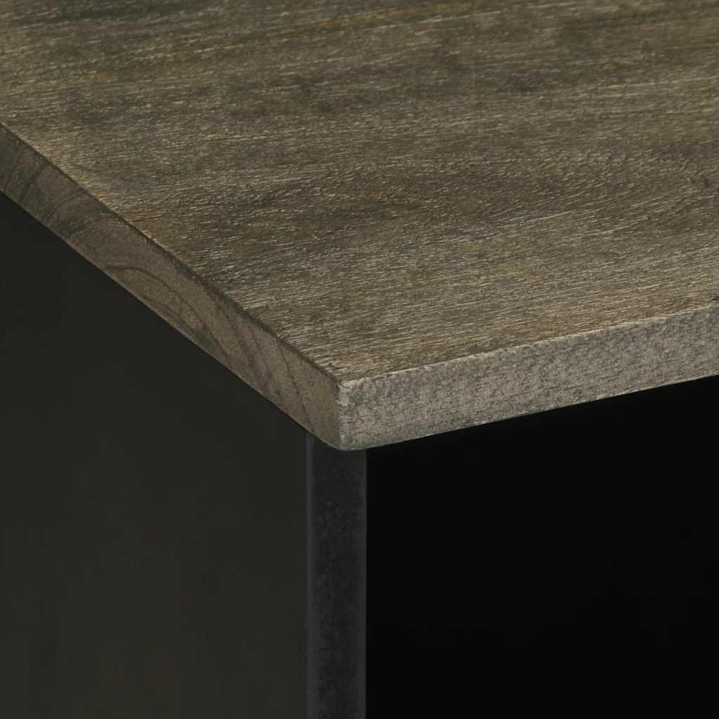 tv-bord 80x33x46 cm massivt mangotræ sort