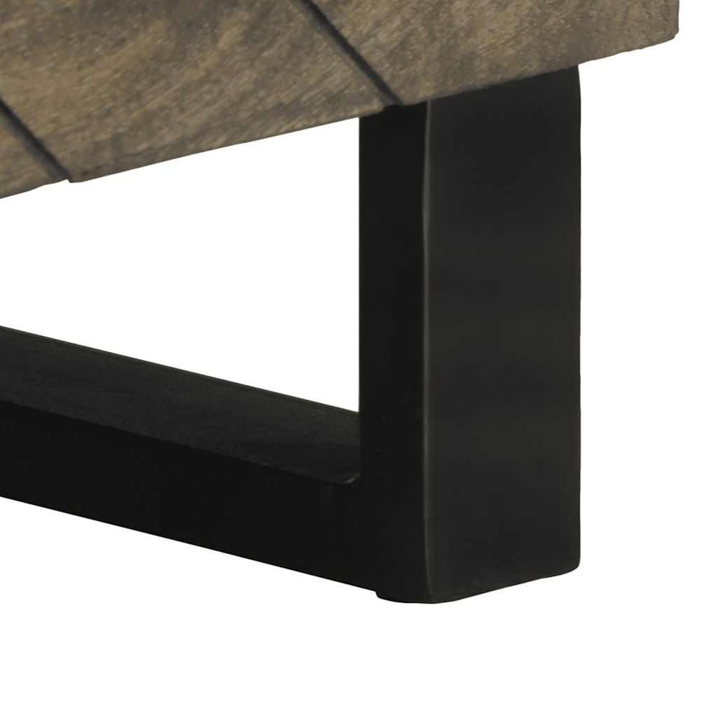tv-bord 80x33x46 cm massivt mangotræ sort