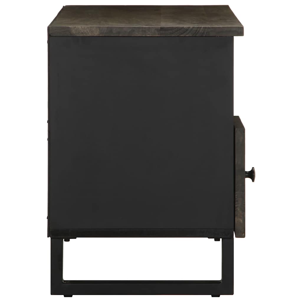 tv-bord 100x33x46 cm massivt mangotræ sort