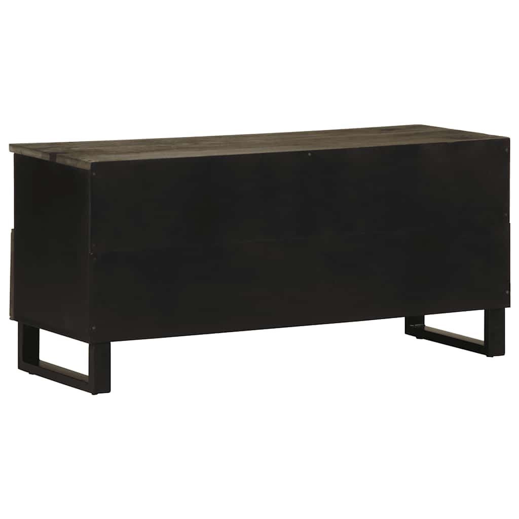 tv-bord 100x33x46 cm massivt mangotræ sort
