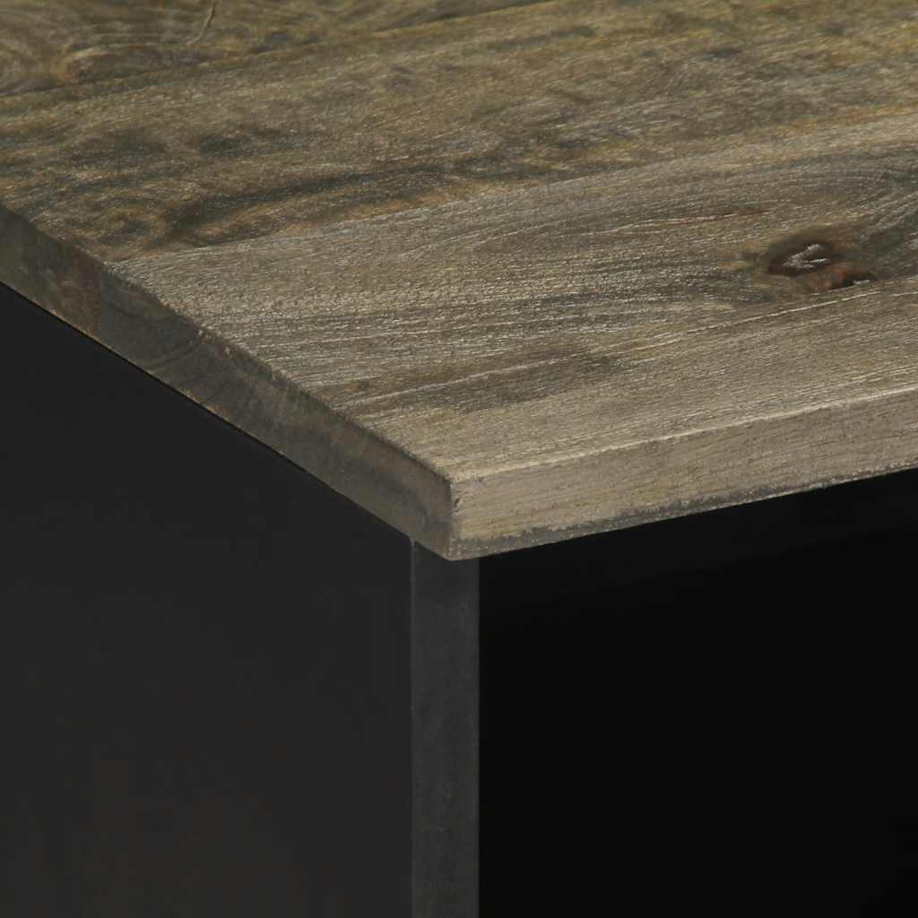tv-bord 100x33x46 cm massivt mangotræ sort