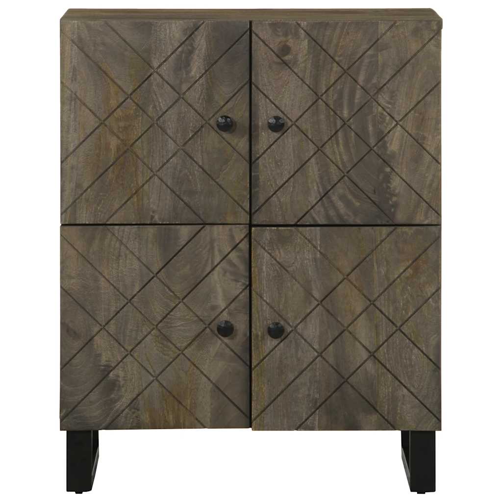 skænk 60x33x75 cm massivt mangotræ sort