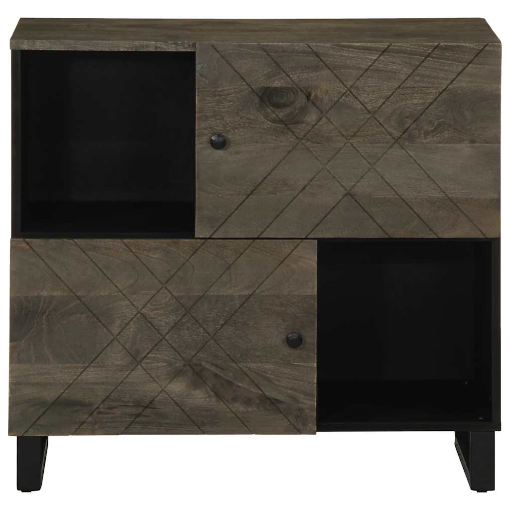 skænk 80x33x75 cm massivt mangotræ sort