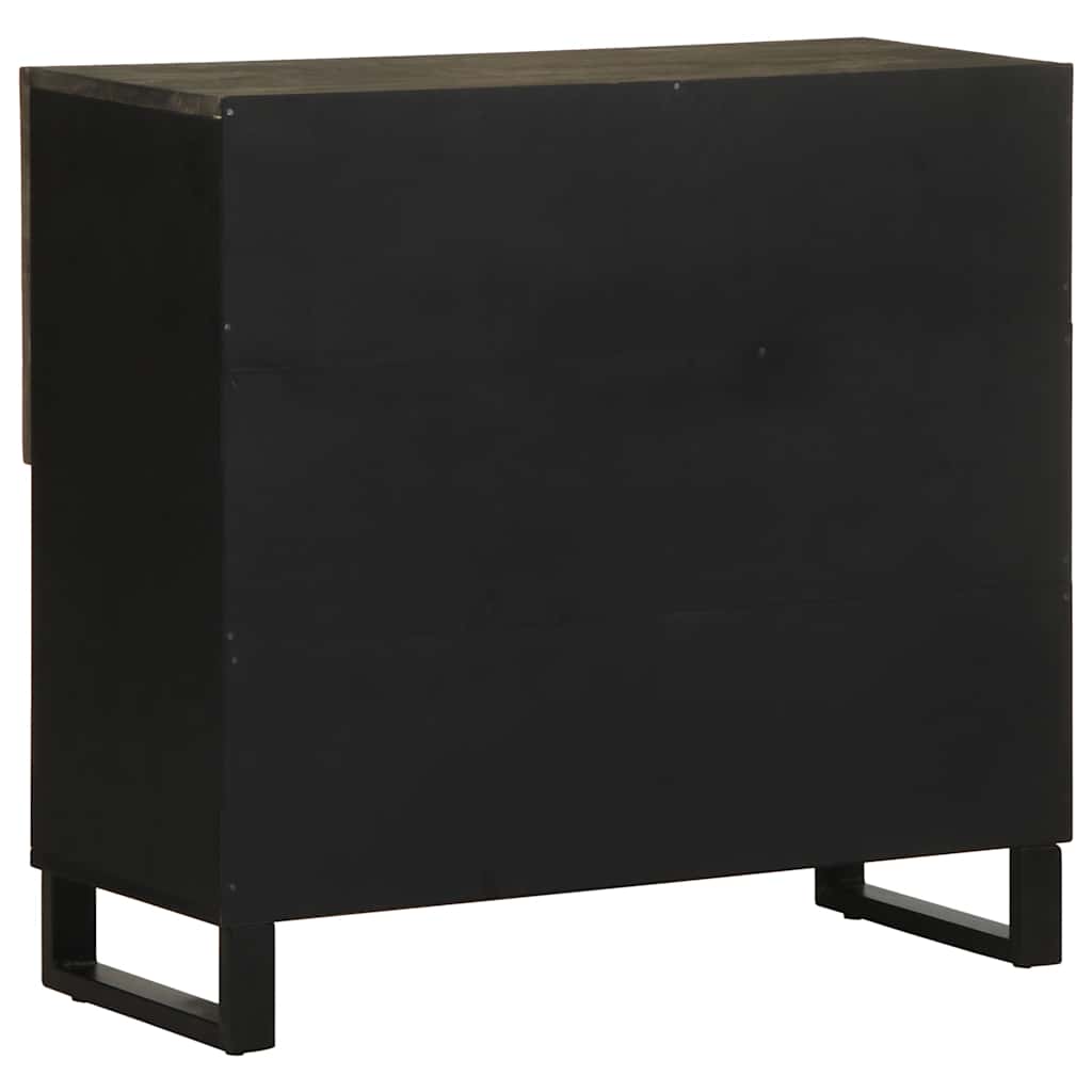 skænk 80x33x75 cm massivt mangotræ sort