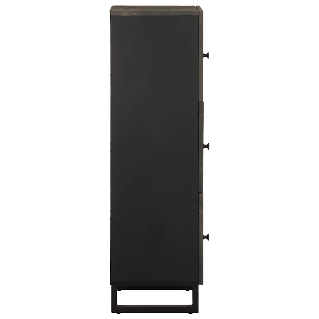 skab 40x33x110 cm massivt mangotræ sort
