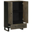 skab 60x33x100 cm massivt mangotræ sort