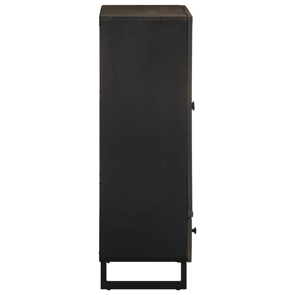 skab 60x33x100 cm massivt mangotræ sort
