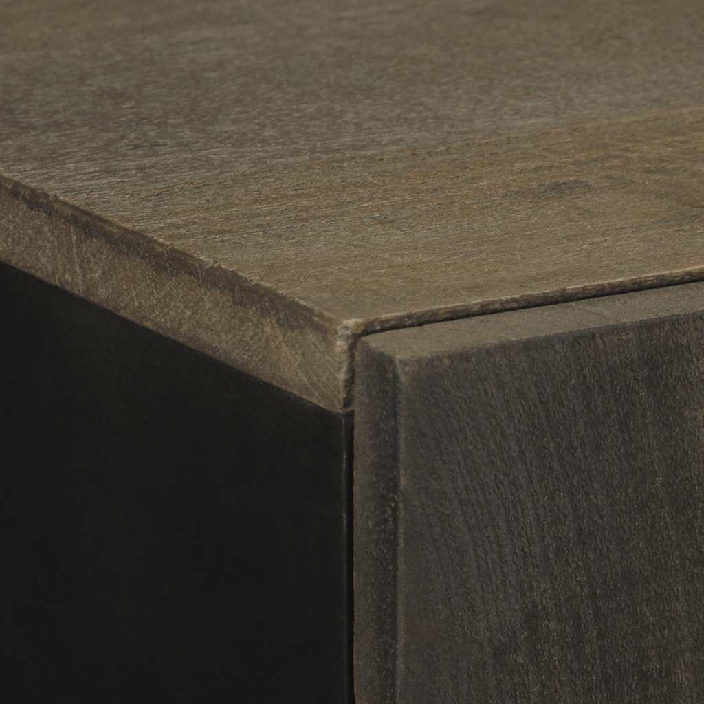 skab 60x33x100 cm massivt mangotræ sort