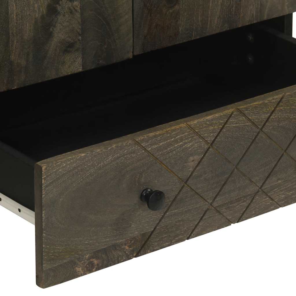 skab 60x33x100 cm massivt mangotræ sort