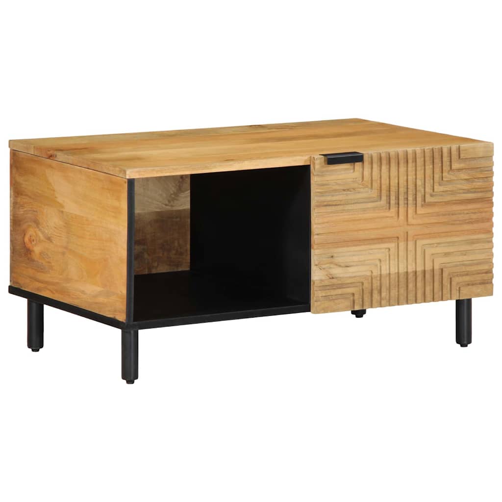 sofabord 80x50x40 cm massivt mangotræ brun