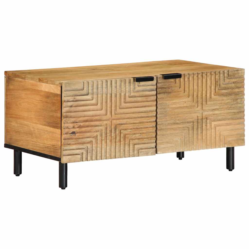 sofabord 80x50x40 cm massivt mangotræ brun
