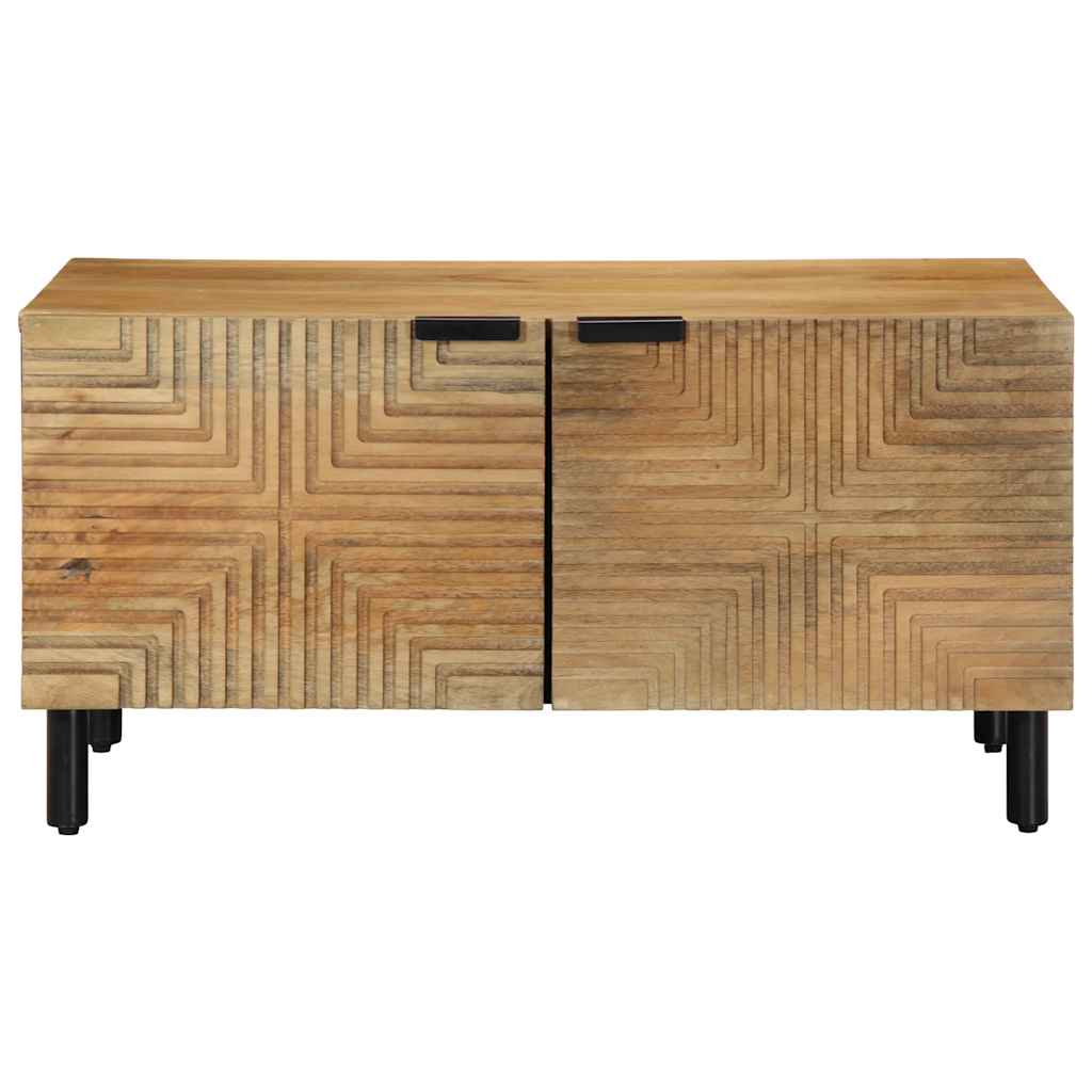 sofabord 80x50x40 cm massivt mangotræ brun