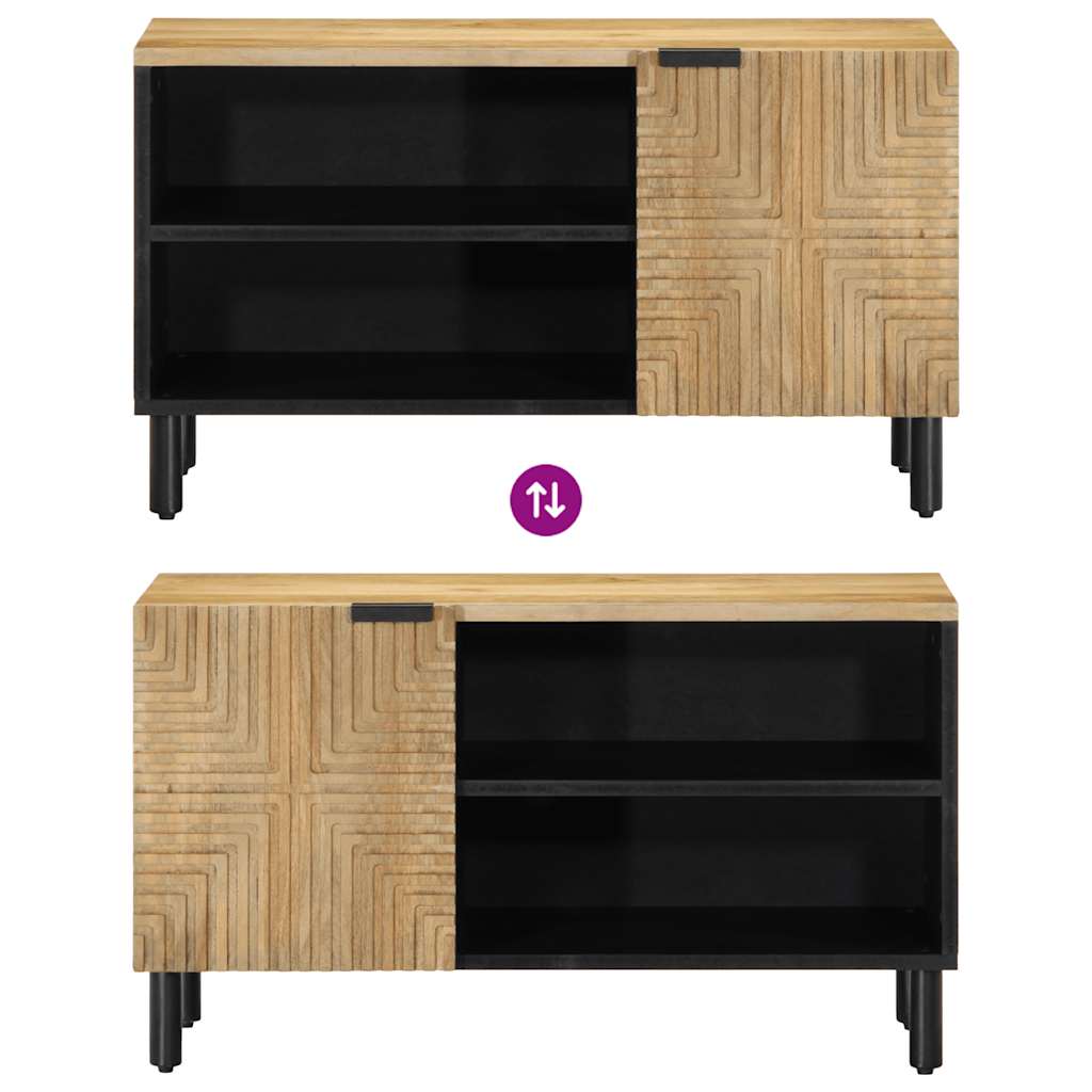tv-bord 80x31,5x46 cm massivt mangotræ brun