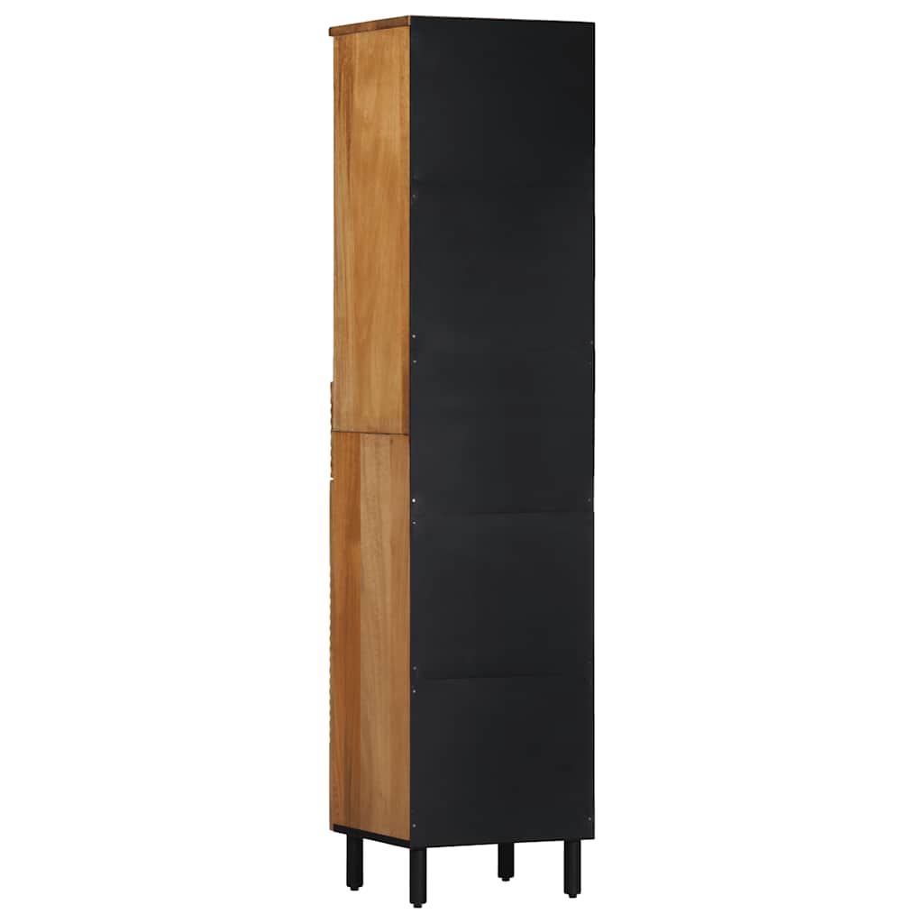 badeværelsesskab 38x33x160 cm massivt mangotræ brun