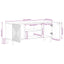 tv-bord 105x33x46 cm massivt akacietræ