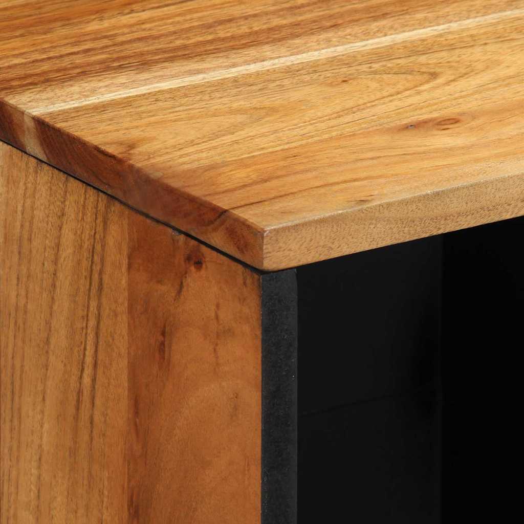 Sideboard med hylde Brun 80 x 33 x 75 cm Massivt mangotræ