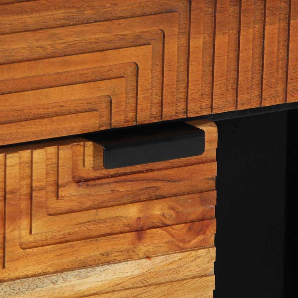 Sideboard med hylde Brun 80 x 33 x 75 cm Massivt mangotræ