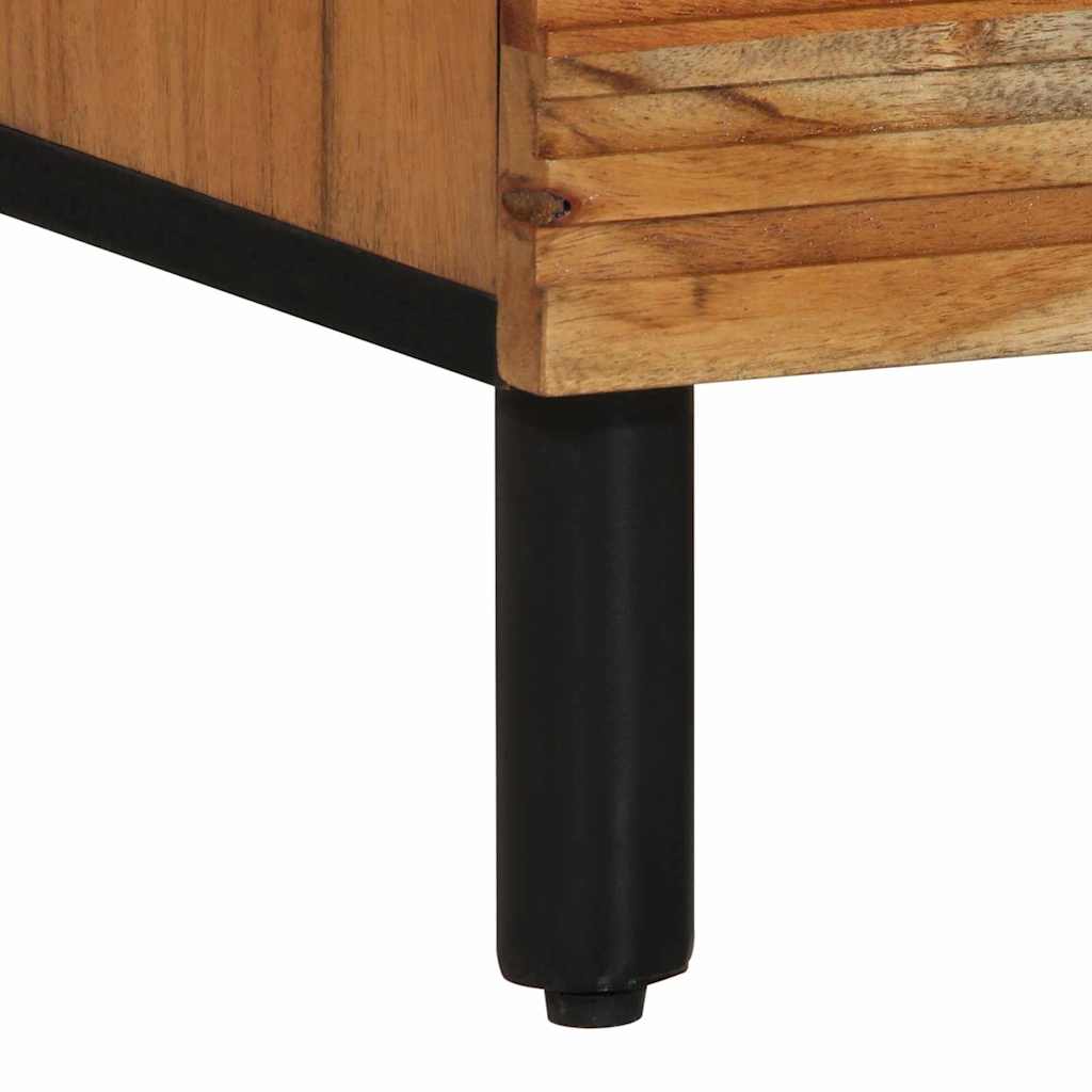 Sideboard med hylde Brun 80 x 33 x 75 cm Massivt mangotræ
