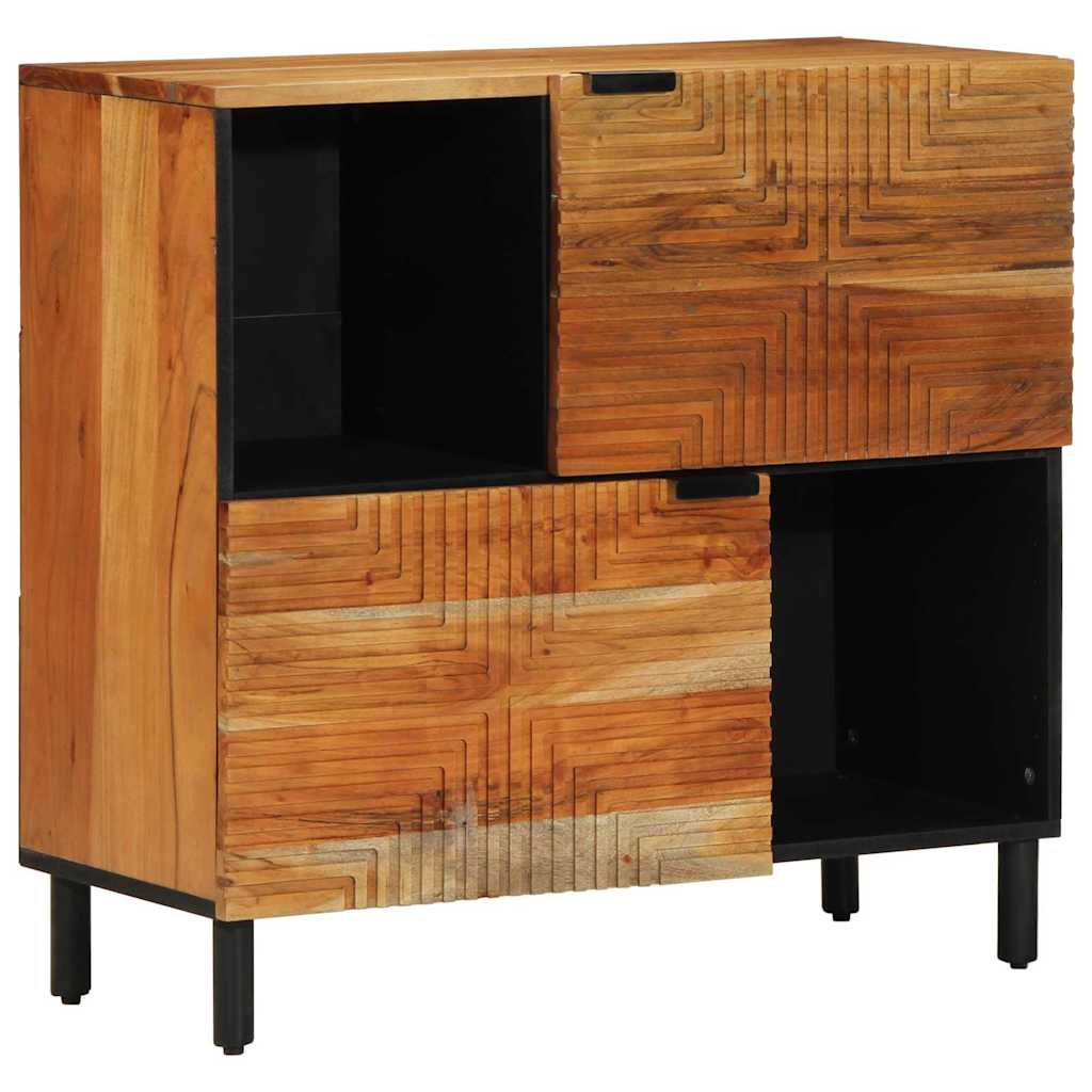 Sideboard med hylde Brun 80 x 33 x 75 cm Massivt mangotræ