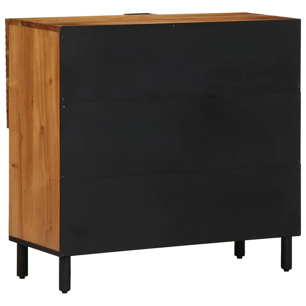 Sideboard med hylde Brun 80 x 33 x 75 cm Massivt mangotræ