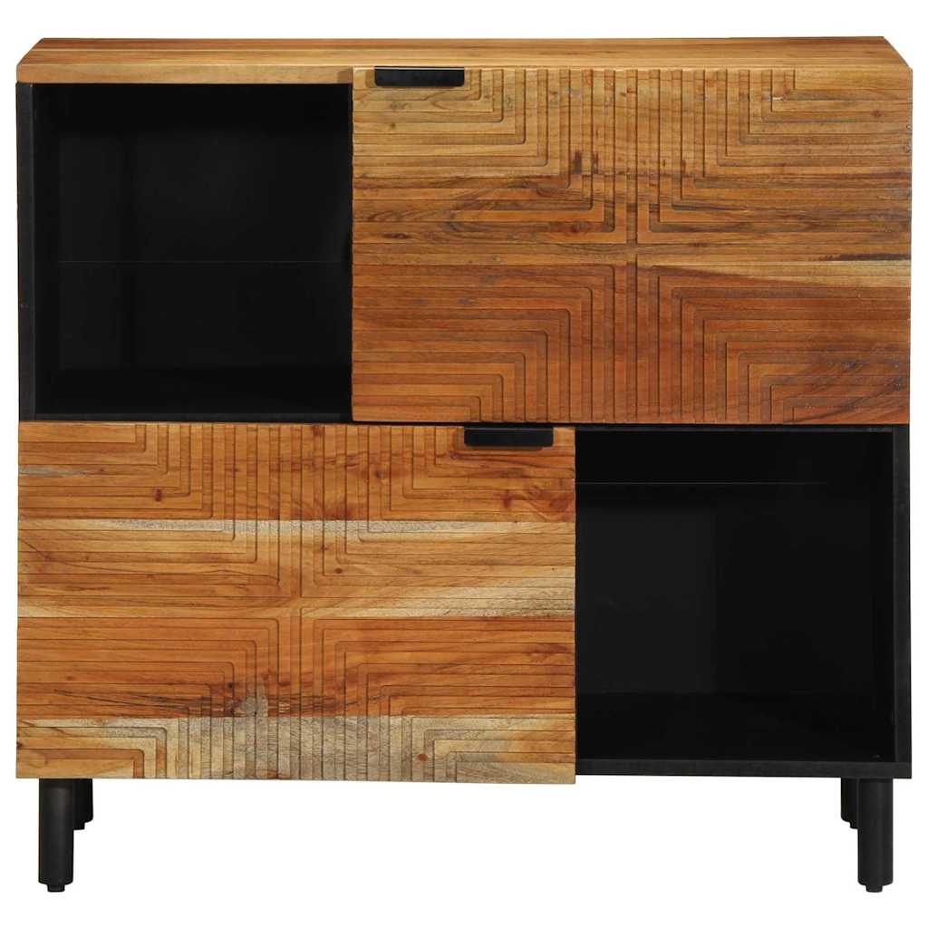 Sideboard med hylde Brun 80 x 33 x 75 cm Massivt mangotræ