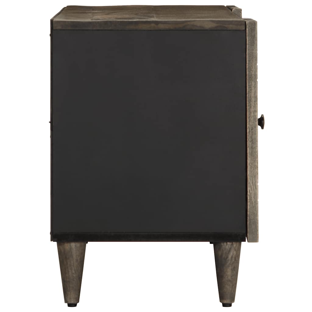 tv-bord 105x33,5x46 cm massivt mangotræ lysegrå