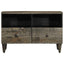 tv-bord 70x33,5x46 cm massivt mangotræ lysegrå
