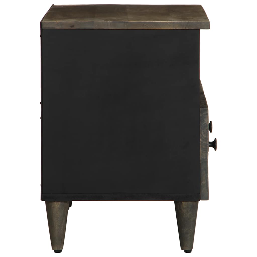 tv-bord 70x33,5x46 cm massivt mangotræ lysegrå