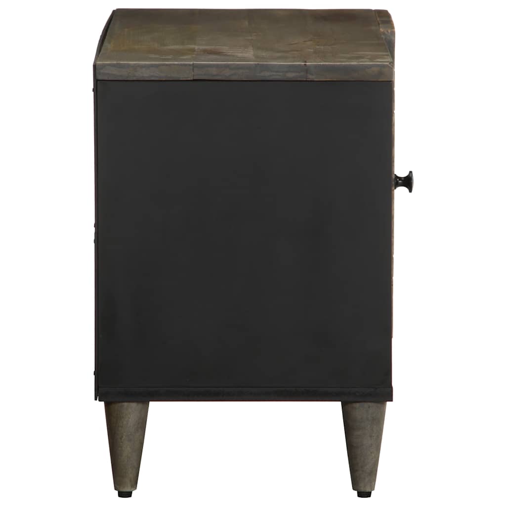 tv-bord 80x31,5x46 cm massivt mangotræ lysegrå