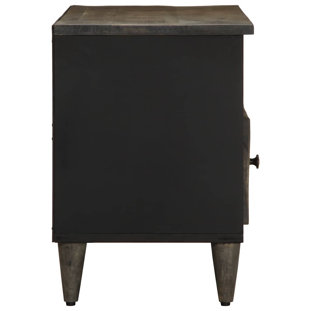 tv-bord 100x33x46 cm massivt mangotræ sort