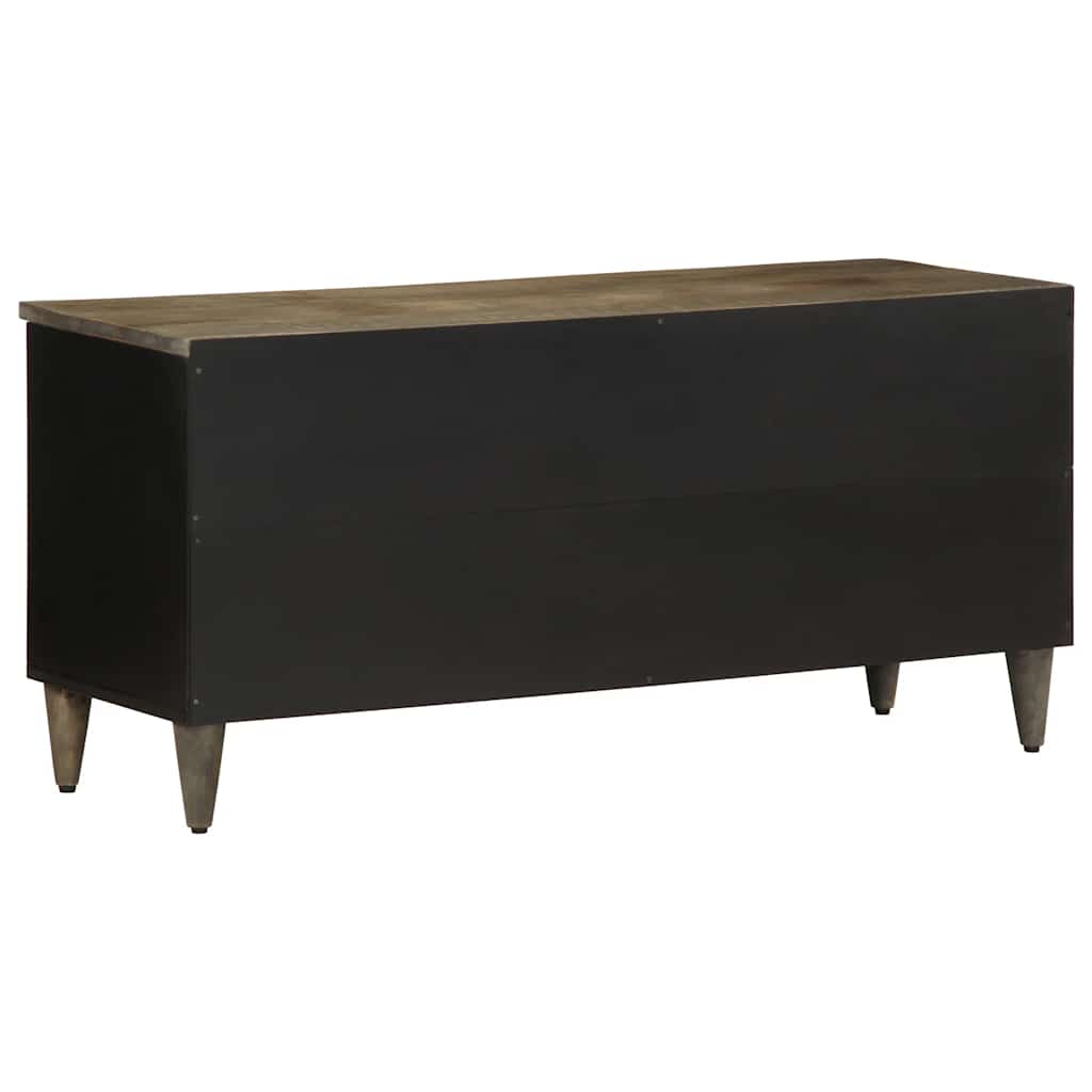 tv-bord 100x33x46 cm massivt mangotræ sort