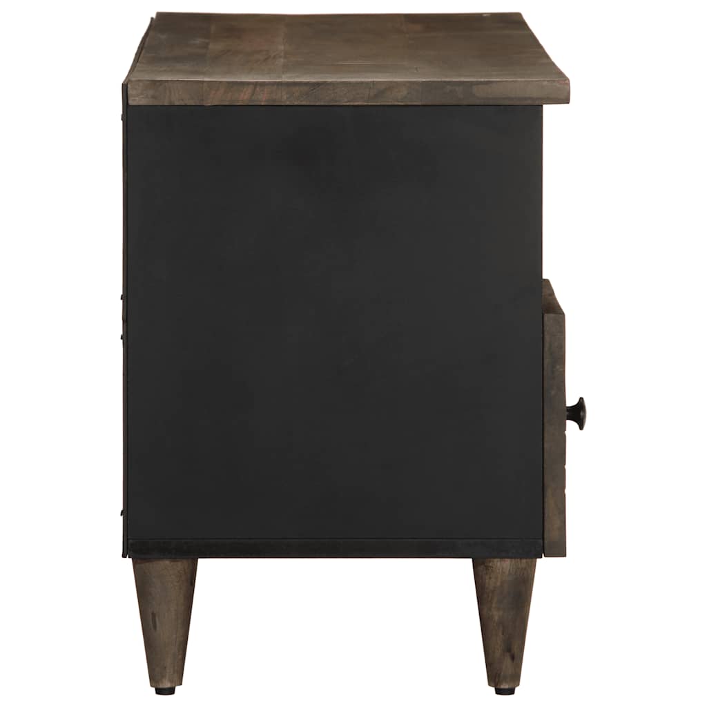 tv-bord 100x33x46 cm massivt mangotræ sort