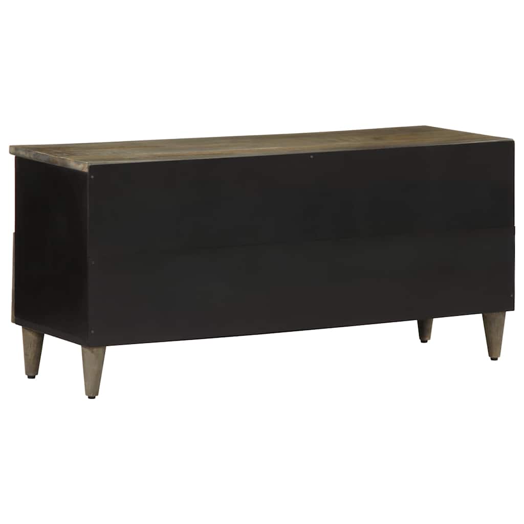 tv-bord 100x33x46 cm massivt mangotræ sort