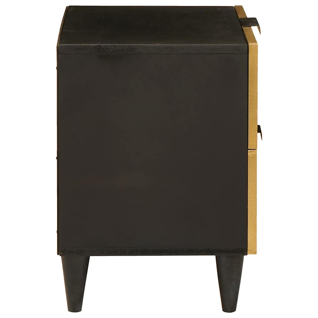 Natskab Sort og Guld 40 x 33 x 46 cm Konstrueret træ