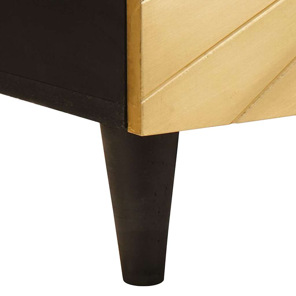 TV-skab Sort og Guld 105 x 33 x 46 cm Konstrueret træ