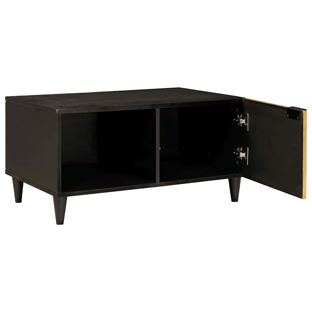 Sofabord Sort og Guld 80 x 50 x 40 cm Konstrueret træ