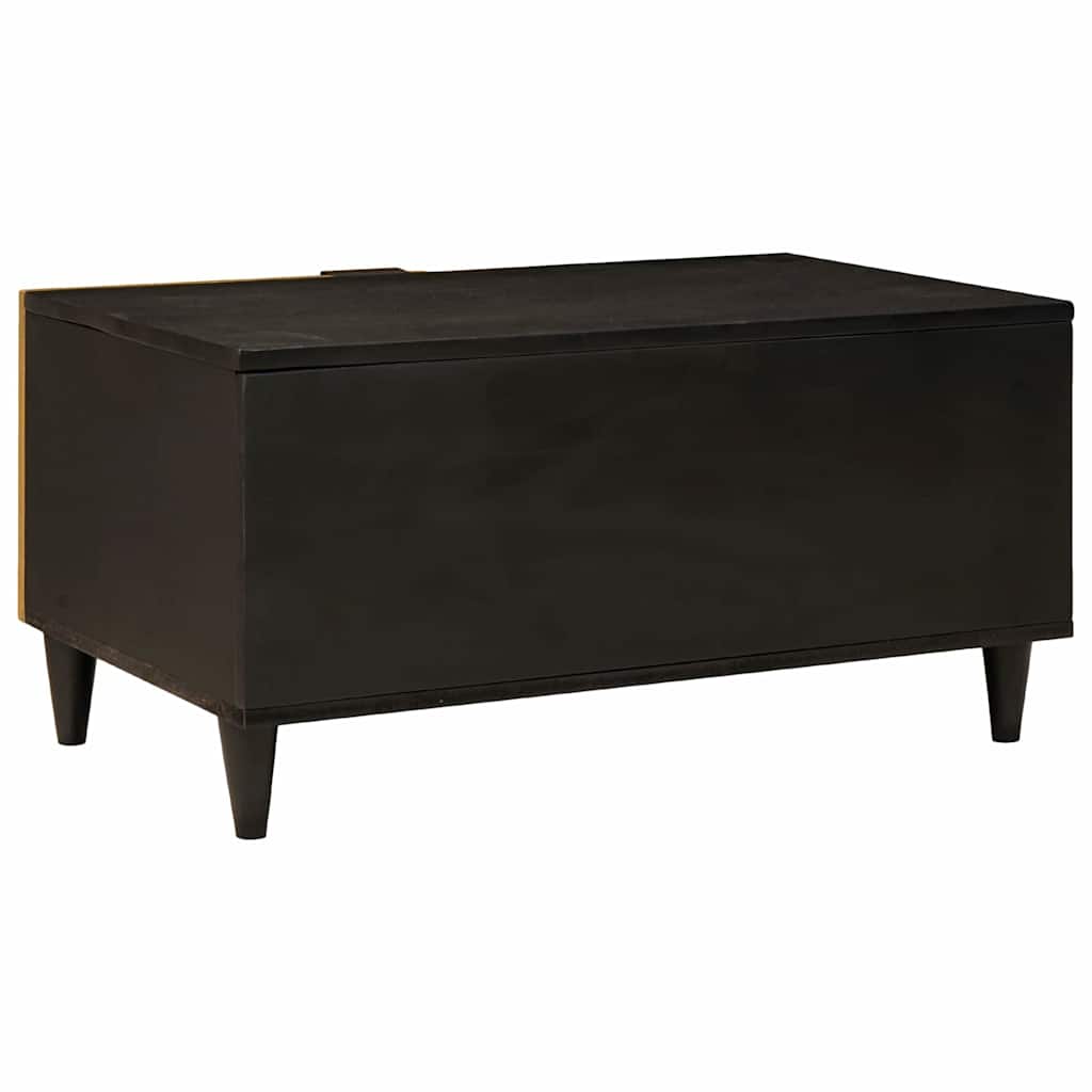 Sofabord Sort og Guld 80 x 50 x 40 cm Konstrueret træ
