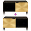 Sofabord Sort og Guld 80 x 50 x 40 cm Konstrueret træ