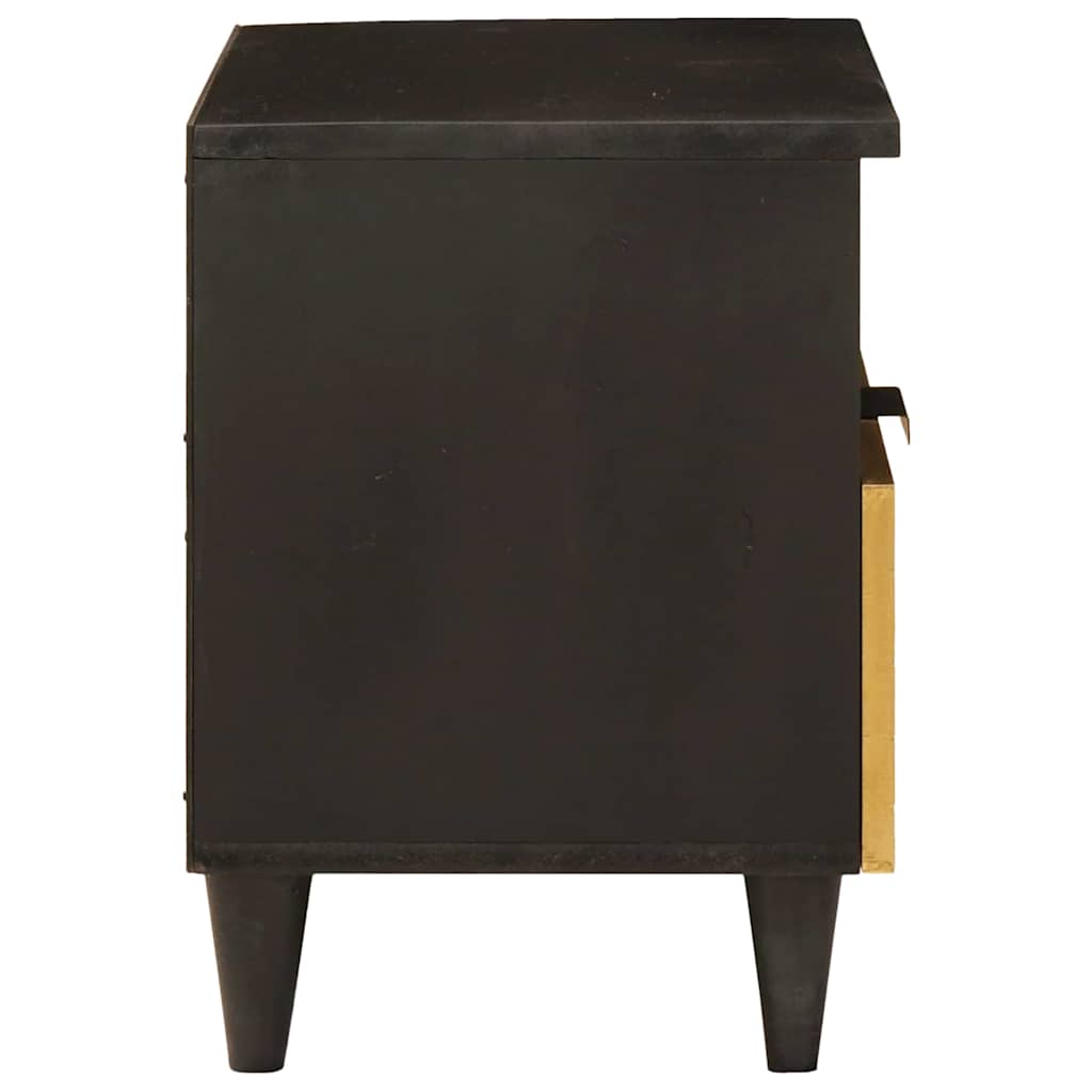 Natskab Sort og Guld 40 x 33 x 46 cm Konstrueret træ